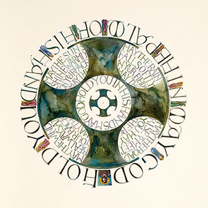 IReligious calligraphy by Tess Cooling: n The Palm Of His Hand